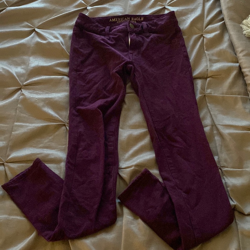 burgundy jeggings